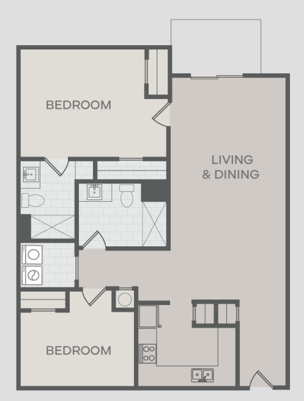Two Bedroom Floor Plan Two Bedroom Floor Plan